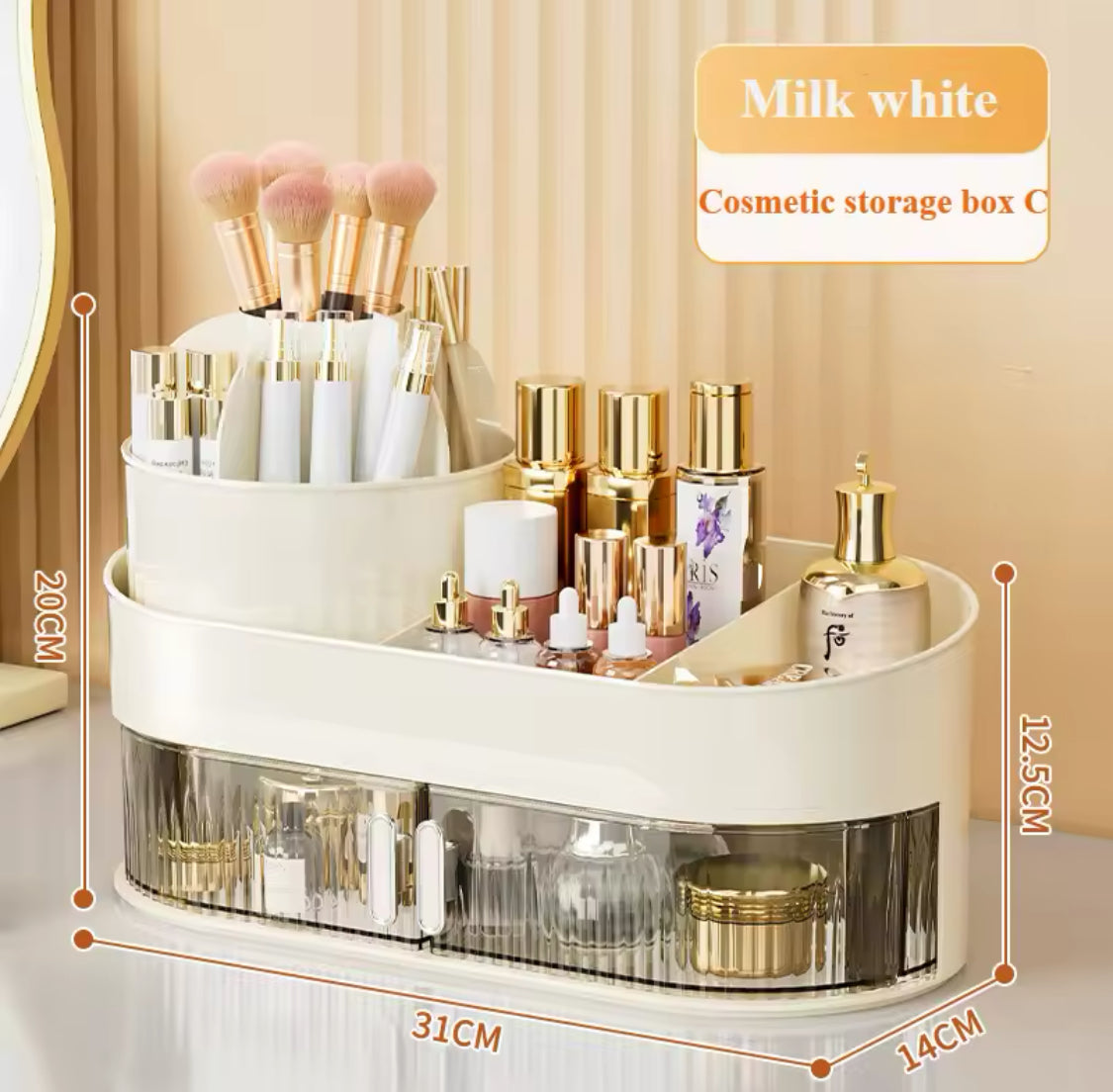 3Layer Cosmetic Organizer, 360-degree Rotating Makeup Organizer, Fashion Crystal Display Stand, Regular Cosmetic Jewellery Organizer 3Layer Cosmetic Organizer, 360-degree Rotating Makeup Organizer, Fashion Crystal Display Stand, Regular Cosmetic Jewellery Organizer